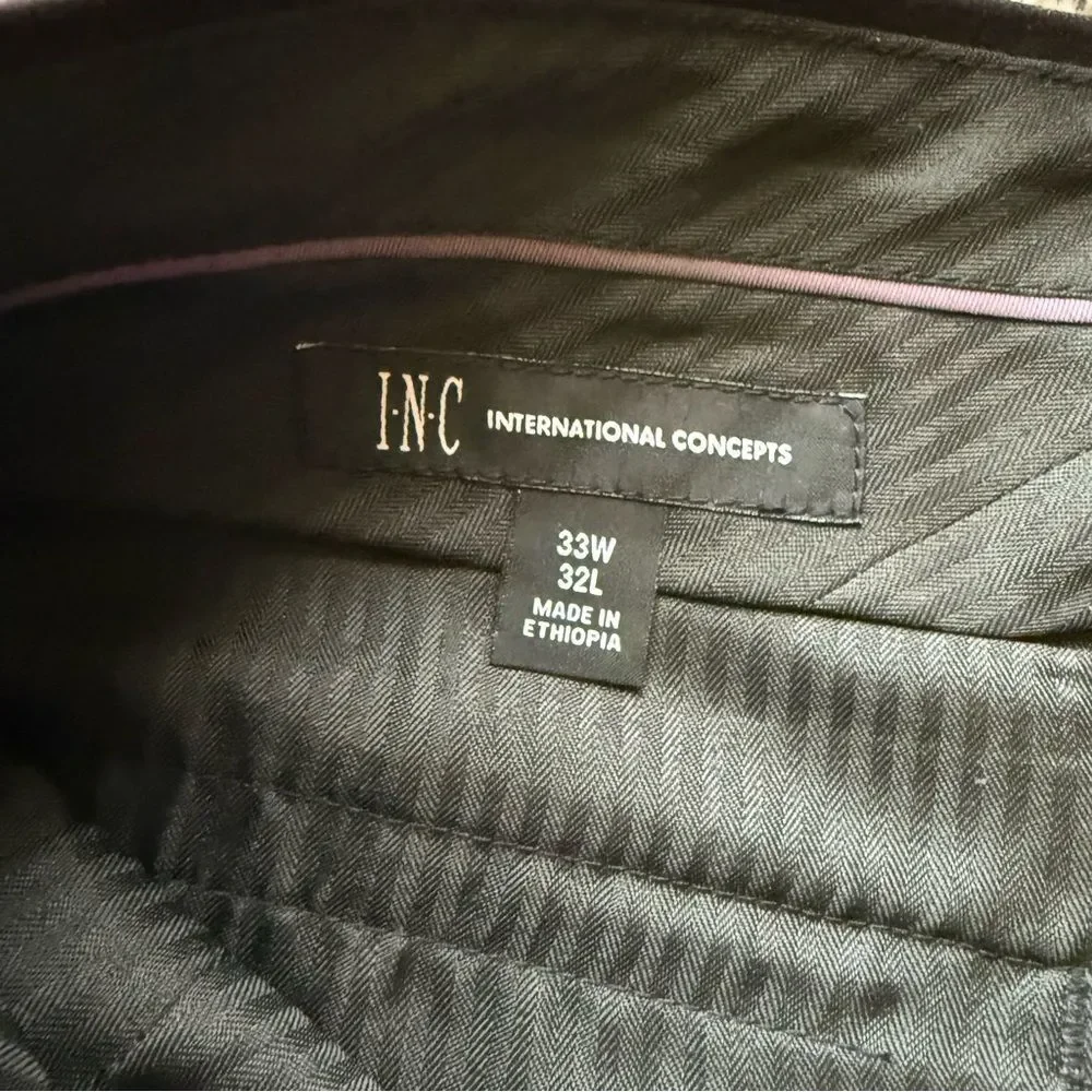 INC Men's 33x32 Dress Pants Deep purple / plum color pressed straight leg